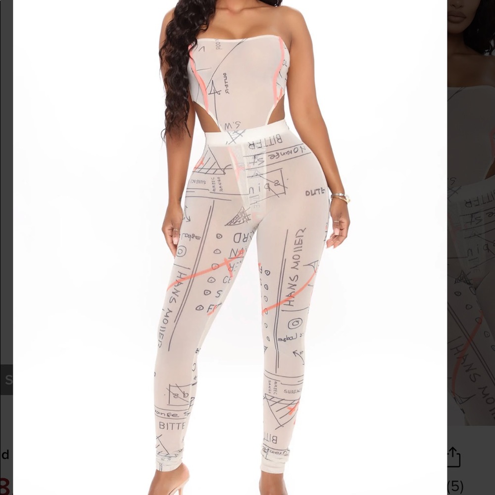 Fashion Nova Mesh Print Set